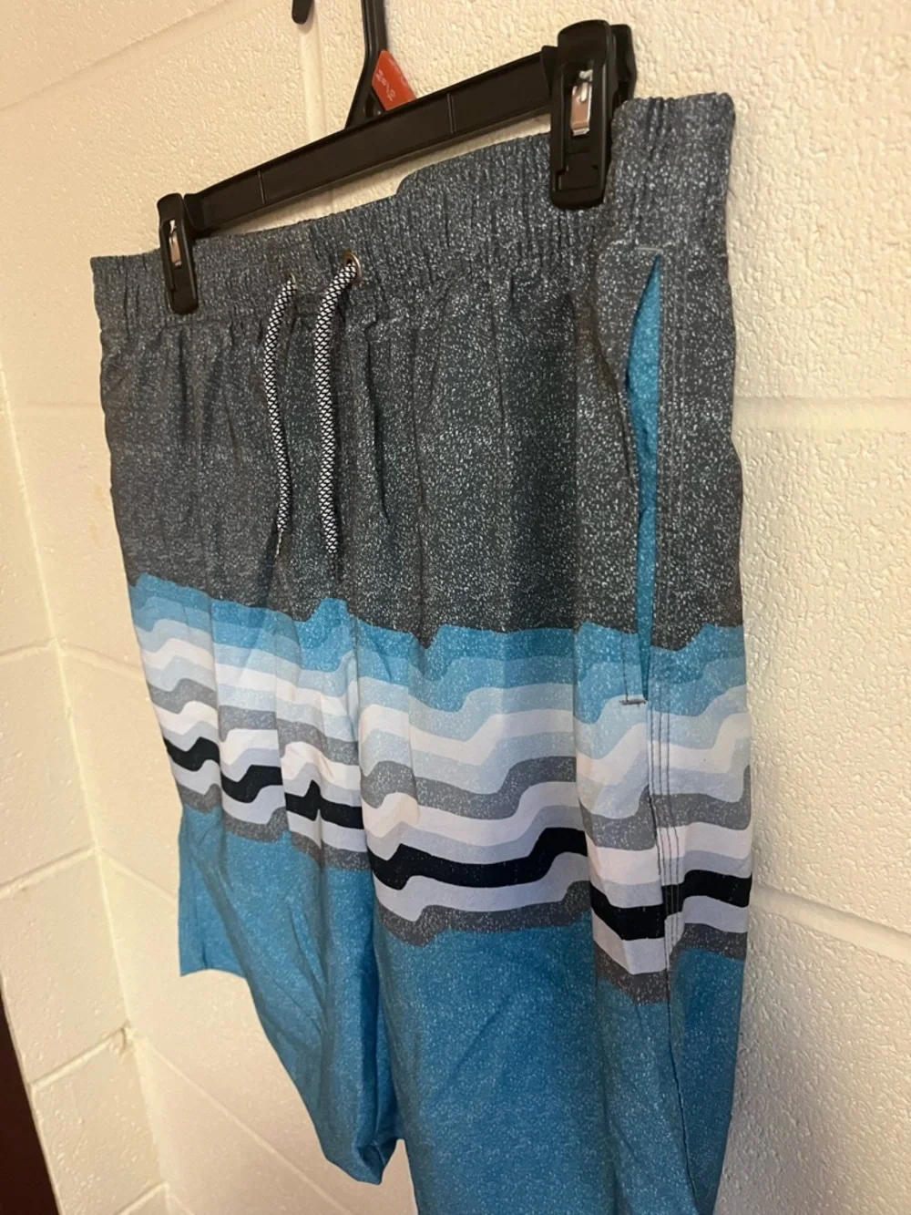 Swim Shorts Large Blue and White